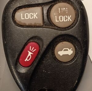 Black Car Key Fob with Red Button